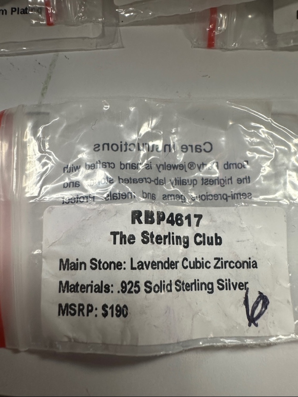 Sterling club lavender rings - Picture 2 of 2